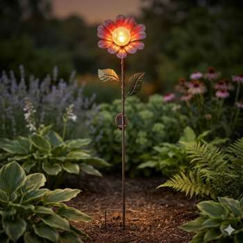 Beeindruckende LED Blume - Gartenstecker